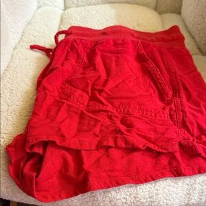 Women's Red Casual Shorts